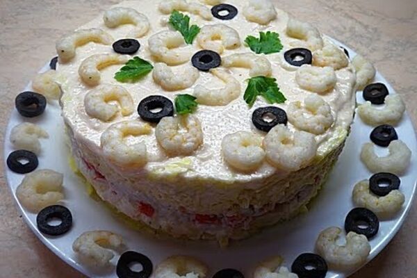 Салат ''Королевский'' с креветками