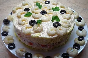 Салат "Королевский" с креветками - пошаговый рецепт Салат "Королевский" с креветками - пошаговый рецепт