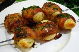 Картошка с салом и луком в духовке - пошаговый рецепт Картошка с салом и луком в духовке - пошаговый рецепт