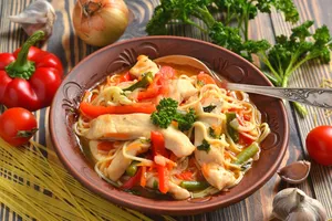 Лагман из курицы - пошаговый рецепт Лагман из курицы - пошаговый рецепт
