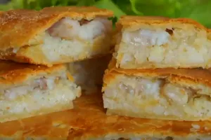 Рыбный пирог с рисом - пошаговый рецепт Рыбный пирог с рисом - пошаговый рецепт