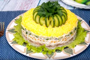 Салат с рисом и печенью трески - пошаговый рецепт Салат с рисом и печенью трески - пошаговый рецепт