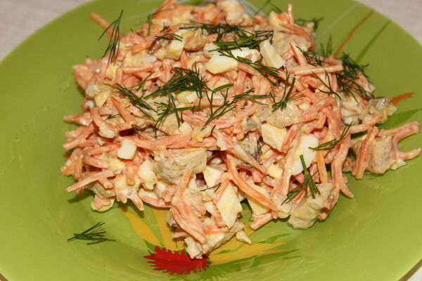 Салат ''Обжорка'' с колбасой