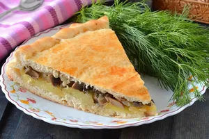 Пирог с картошкой и грибами - пошаговый рецепт Пирог с картошкой и грибами - пошаговый рецепт