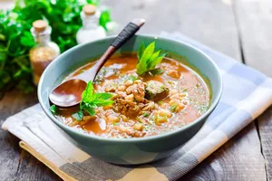 Харчо с рисом и свининой - пошаговый рецепт Харчо с рисом и свининой - пошаговый рецепт