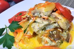 Филе рыбы с овощами - пошаговый рецепт Филе рыбы с овощами - пошаговый рецепт