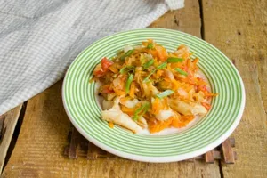 Рыба с овощами на сковороде - пошаговый рецепт Рыба с овощами на сковороде - пошаговый рецепт