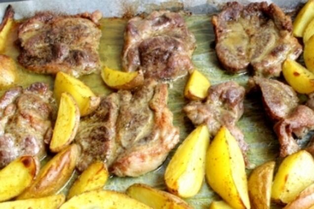 Тушеное мясо в картошкой в духовке