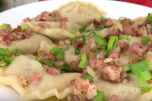 Вареники с печенкой - пошаговый рецепт Вареники с печенкой - пошаговый рецепт