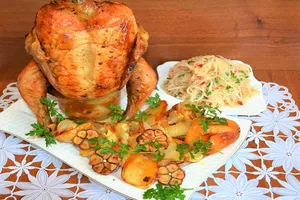 Курица на банке с хрустящей корочкой - пошаговый рецепт Курица на банке с хрустящей корочкой - пошаговый рецепт