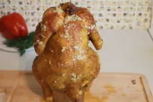 Курица на банке с чесноком - пошаговый рецепт Курица на банке с чесноком - пошаговый рецепт