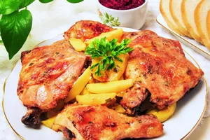 Жареные окорочка с хрустящей корочкой - пошаговый рецепт Жареные окорочка с хрустящей корочкой - пошаговый рецепт