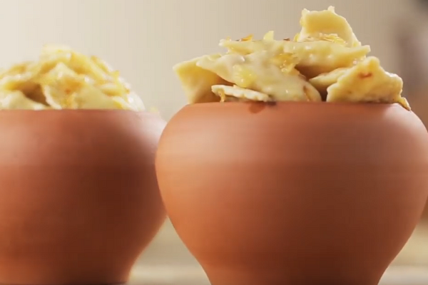 Вареники з картоплею та грудинкою