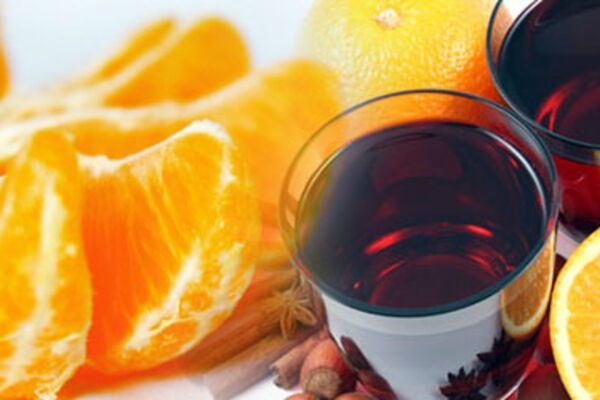 Алкогольный глинтвейн с мандаринами