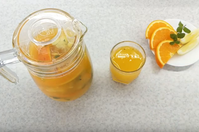 Апельсиновый лимонад с мятой