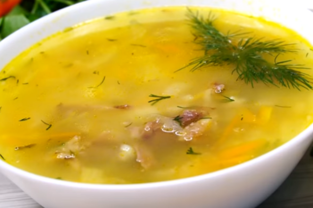 Рассольник с рисом на говядине