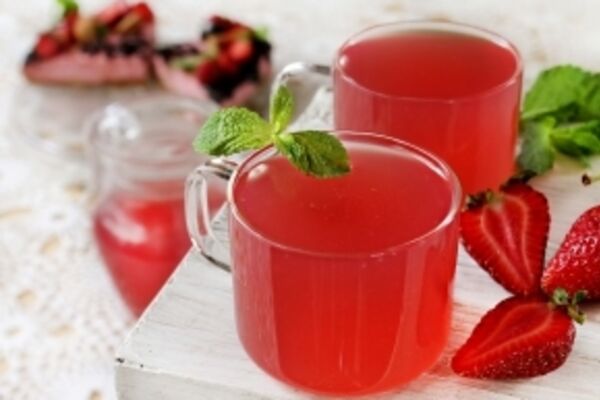 Рідкий полуничний кисіль