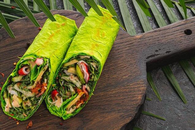 Зеленый лаваш для шаурмы