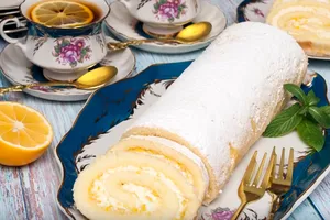 Лимонний рулет - покроковий рецепт Лимонний рулет - покроковий рецепт