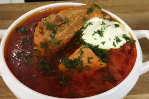 Классический красный борщ - пошаговый рецепт Классический красный борщ - пошаговый рецепт