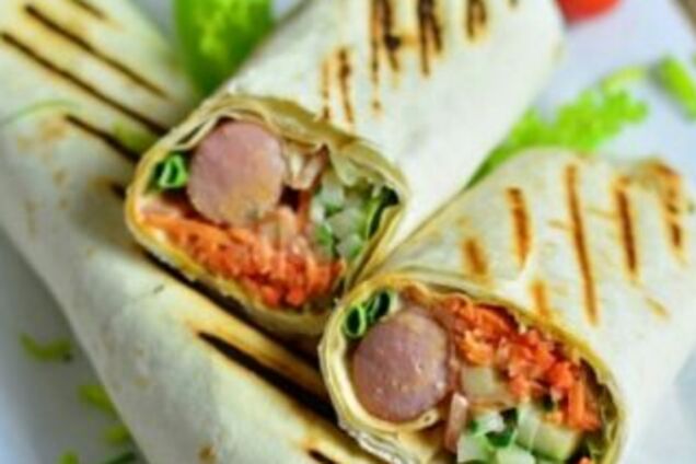 Шаурма с сосиской