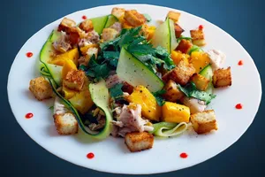 Салат с манго, авокадо и куриной грудкой - пошаговый рецепт Салат с манго, авокадо и куриной грудкой - пошаговый рецепт