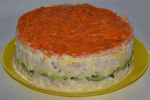 Салат с корейской морковью и ветчиной - пошаговый рецепт Салат с корейской морковью и ветчиной - пошаговый рецепт