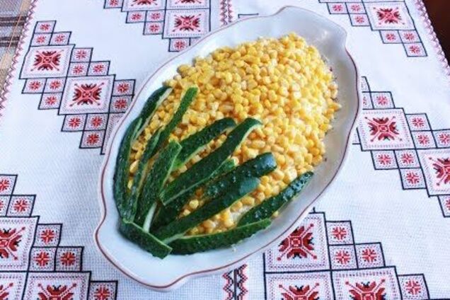 Салат с кукурузой и мясом