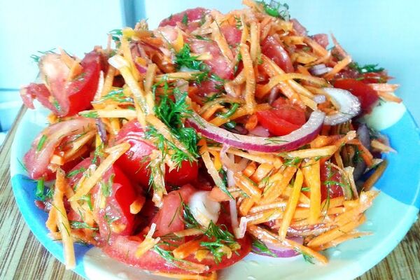 Салат з гарбузом і помідорами