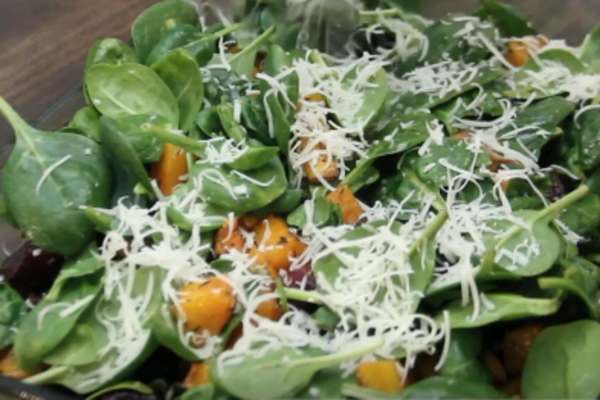 Салат из запеченной тыквы с сыром