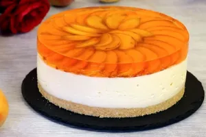 Торт с персиками и желе - пошаговый рецепт Торт с персиками и желе - пошаговый рецепт