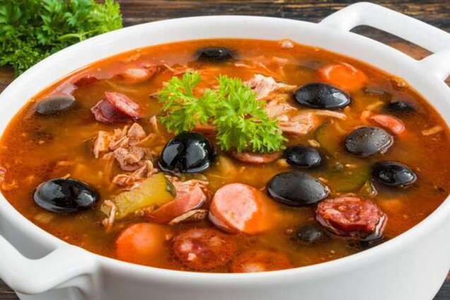 Мясная солянка