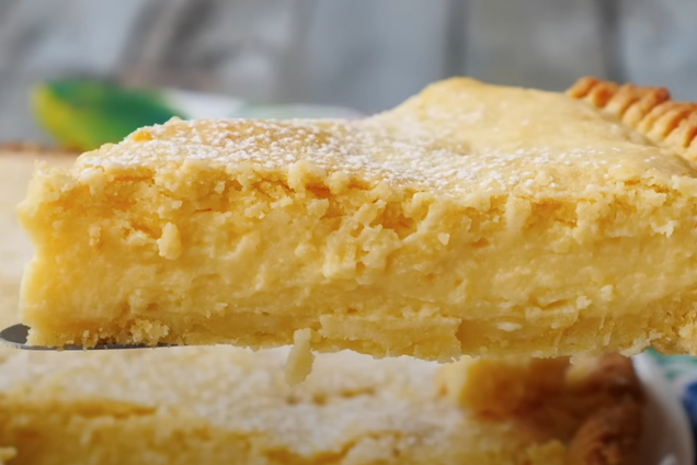 Песочный пирог с кремом