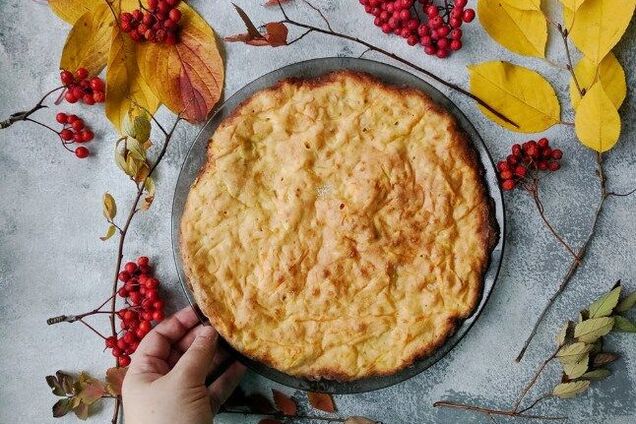 Ленивый пирог из лаваша с сырной начинкой