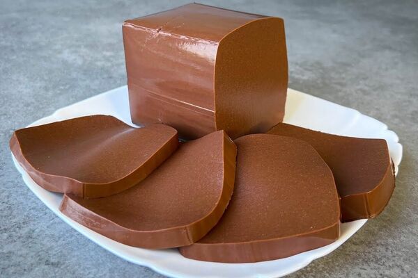 Шоколадный десерт с желатином