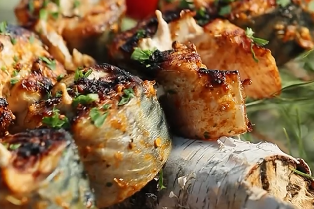 Шашлык из скумбрии