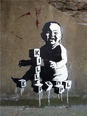 Граффити дня. Потрясающие граффити от Banksy. ФОТО