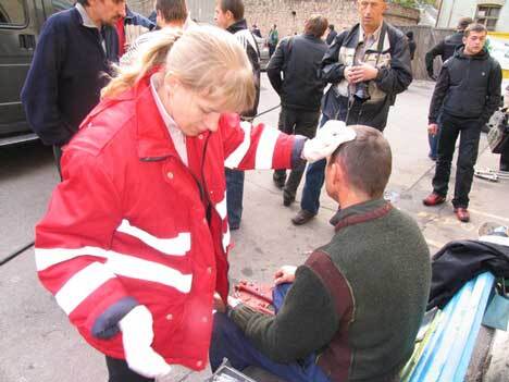 На Пушкинской избили защитников детского садика (фото)