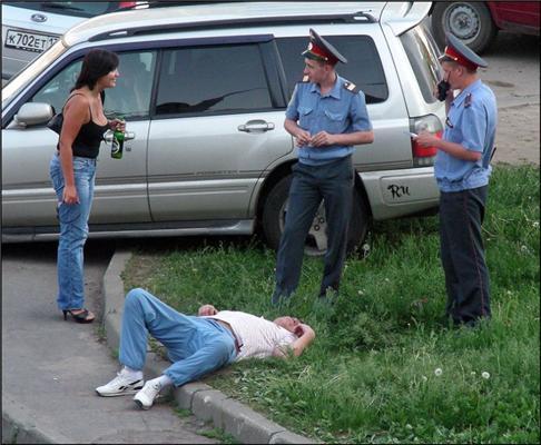 Милиция с народом. Пьяная, хамоватая и просто смешная...