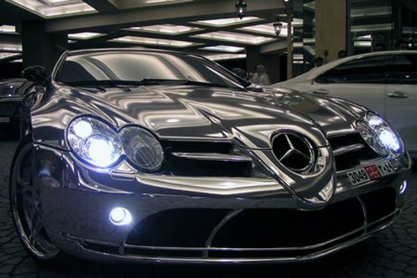 Хромированный Mercedes SLR McLaren шокировал мир