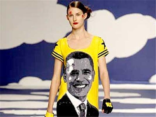 Платье с Обамой - писк моды в Париже