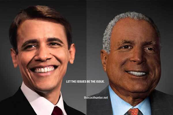Обама и Маккейн в честь выборов сменили цвет кожи