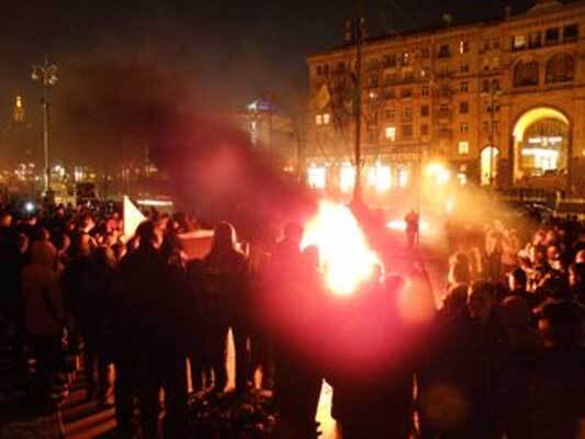 Акцию протеста жестоко разогнал "Беркут"