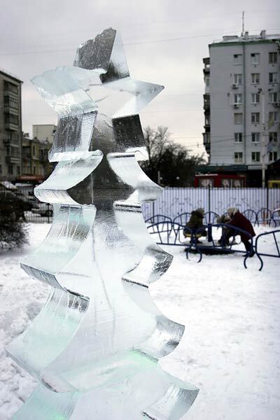 В Киеве появилось ледяное царство