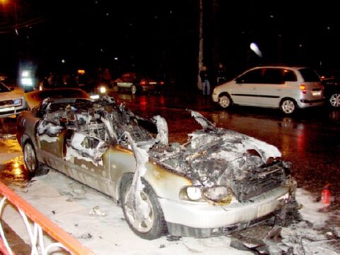 На Київщині згоріло авто  заступника мера (фото)