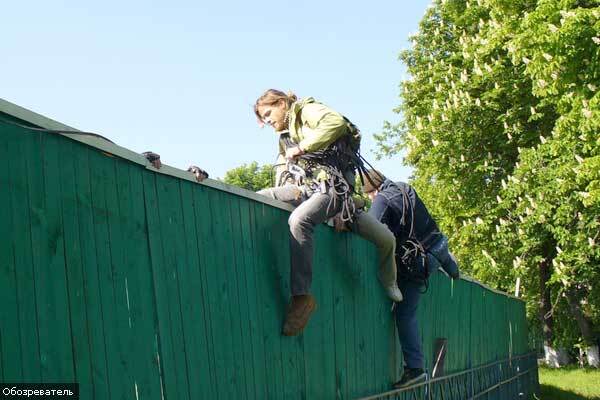 На Аскольдовой могиле противники высоток устроили шоу