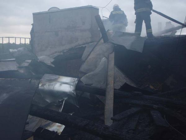 В центре Киева горел жилой дом