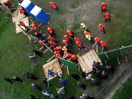 Строители забросали камнями жителей Воскресенки 