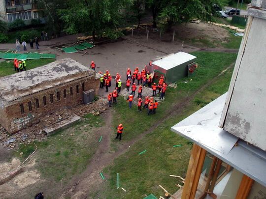 Строители забросали камнями жителей Воскресенки 