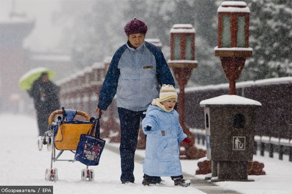 У Китаї від снігопадів загинули 38 людей